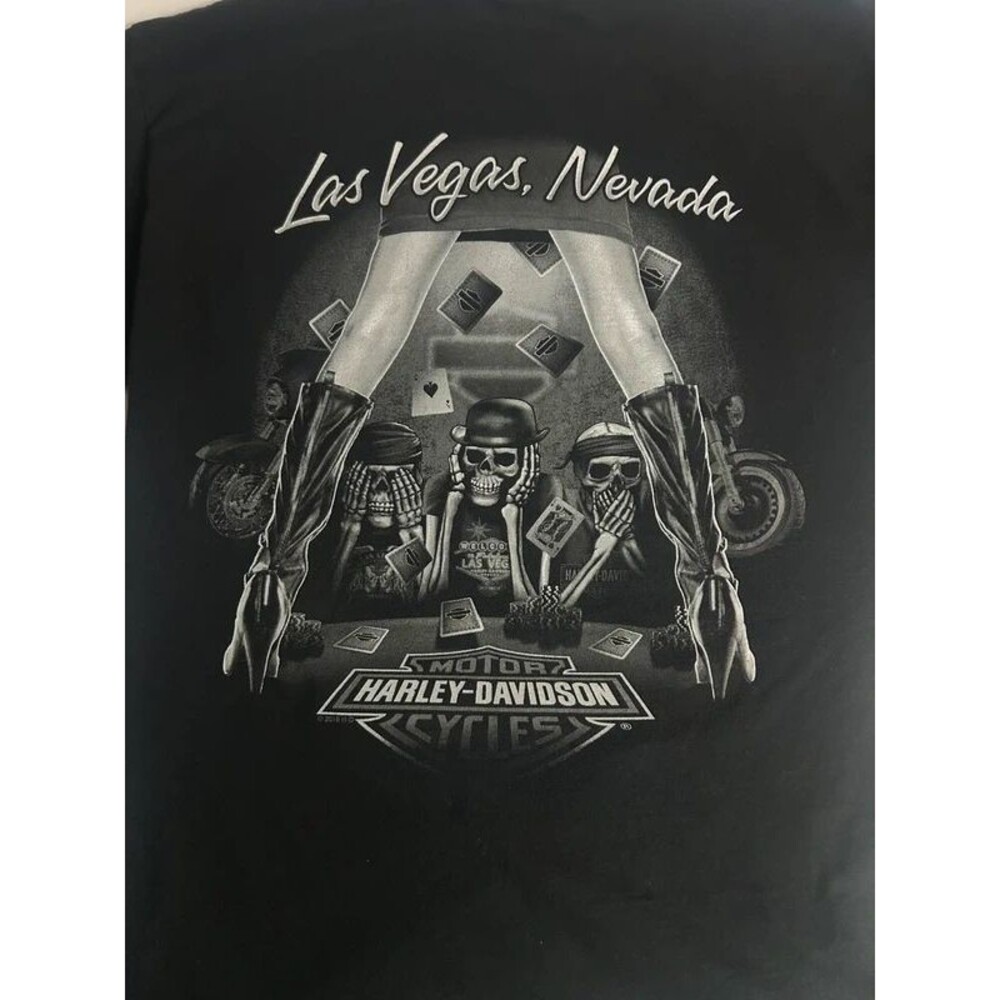 Harley Davidson Las Vegas Skull Graphic T-Shirt Men’s M 2016